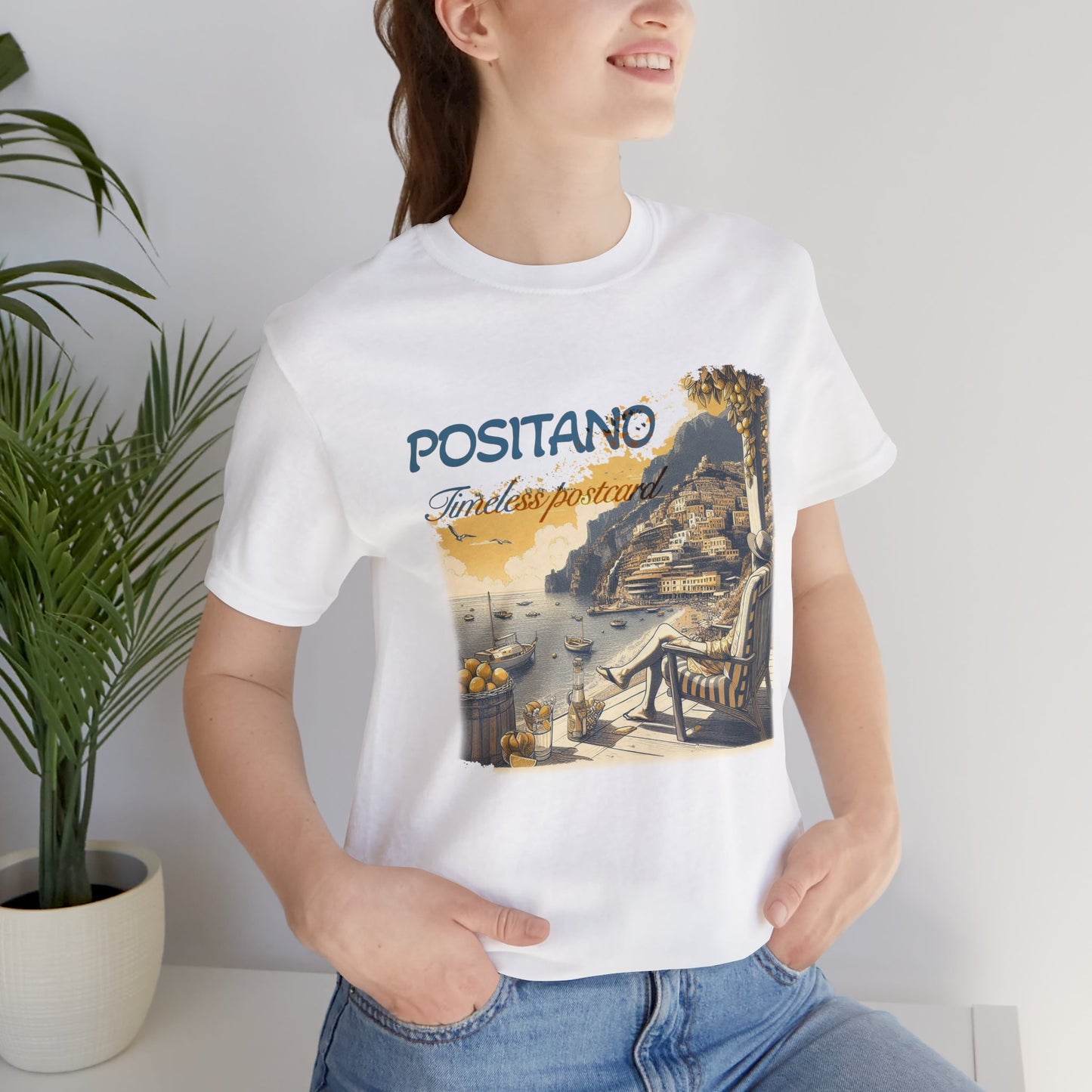 "Positano timeless postcard" T-shirt